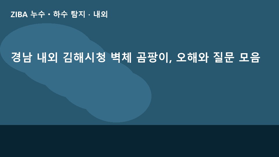 경남 내외 김해시청 벽체 곰팡이, 오해와 질문 모음